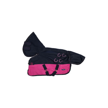 Capa impermeable HKM Funny Horses Fucsia / marino