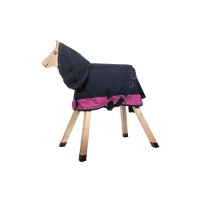 Capa impermeable HKM Funny Horses Fucsia / marino