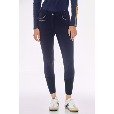 Pantalón polar de equitación Harcour Jaipur Marino