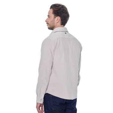Camisa de terciopelo Harcour Shavi hombre Marfil Beige