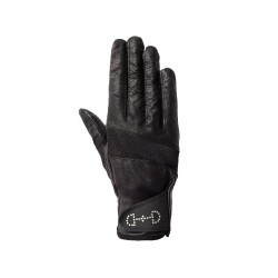 Guantes de cuero y malla para mujer Horze Guantes de cuero y malla para mujer Horze