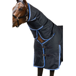 Manta de exterior Horze con cubrecuello Glasgow 400g Azul oscuro Manta de exterior Horze con cubrecuello Glasgow 400g Azul oscuro