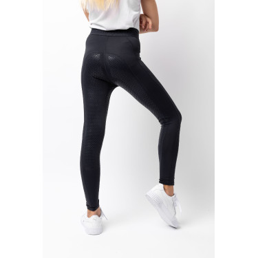 Mallas de Equitación con Asiento Completo de Siliconapara Niños Madison Horze Azul marino oscuro