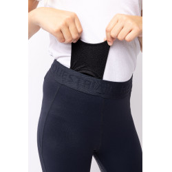 Mallas de Equitación con Asiento Completo de Siliconapara Niños Madison Horze Azul marino oscuro