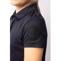 Polo funcional de manga corta para niños Horze Denise Azul marino oscuro