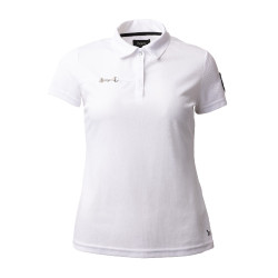 Polo funcional de manga corta para mujer Horze Denise Blanco Polo funcional de manga corta para mujer Horze Denise Blanco