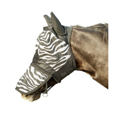 Máscara anti-moscas HKM Zebra protección de ollares Máscara anti-moscas HKM Zebra protección de ollares