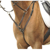 Pechopetral con herrajes plateados HKM Castaño Marrón Pechopetral con herrajes plateados HKM Castaño Marrón