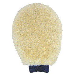 Guante de cepillado HKM de auténtica lana de oveja Natural Marrón Guante de cepillado HKM de auténtica lana de oveja Natural Marrón