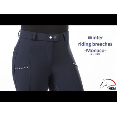 Pantalón Mónaco con culera completa de silicona HKM Pantalón Mónaco con culera completa de silicona HKM