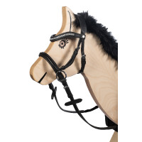 Bridon sans mors Funny Horses, pour les chevaux en boisHKM Negro