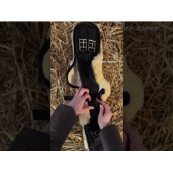 Cinchón corto de oveja HKM Negro / naturaleza