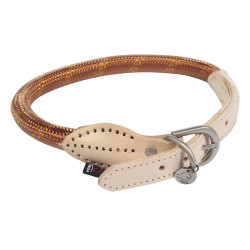 Collar de perro Anam Cara cuerda HKM Brandy Marrón
