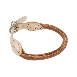 Collar de perro Anam Cara cuerda HKM Brandy Marrón