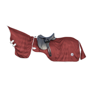 Cubierta antimoscas con cuello desmontable HKM Rojo oscuro