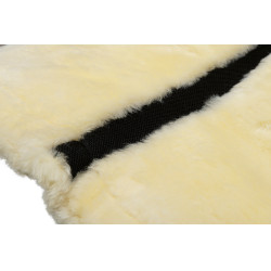 Amortiguador de borrego auténtico estilo HKM Natural Marrón Amortiguador de borrego auténtico estilo HKM Natural Marrón