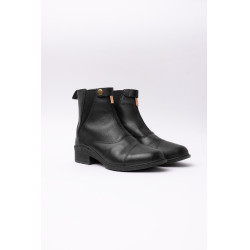 Botas Jodphur de cuero rosa Horze con cremallera frontal Negro