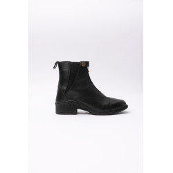 Botas Jodphur de cuero rosa Horze con cremallera frontal Negro