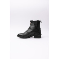 Botas Jodphur de cuero rosa Horze con cremallera frontal Negro