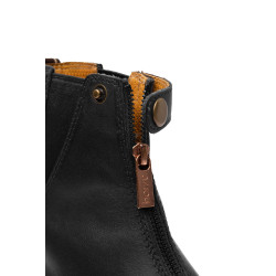 Botas Jodphur de cuero rosa Horze con cremallera frontal Negro