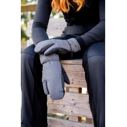 Manoplas de 3 dedos reflectantes Horze Plata reflectante oscura