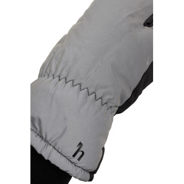 Manoplas de 3 dedos reflectantes Horze Plata reflectante