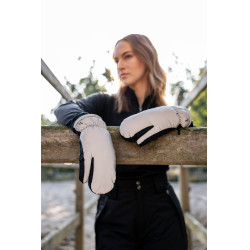 Manoplas de 3 dedos reflectantes Horze Plata reflectante