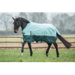 Manta de exterior HKM Chester 600D 100g Turquesa / verde Azul