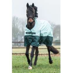 Manta de exterior HKM Chester 600D 100g Turquesa / verde Azul