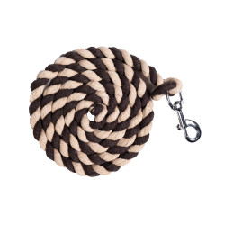 Longe HKM de algodón con mosquetón Marrón / beige Longe HKM de algodón con mosquetón Marrón / beige