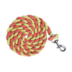 Longe HKM de algodón con mosquetón Verde manzana / neón coral Rosa Longe HKM de algodón con mosquetón Verde manzana / neón coral Rosa