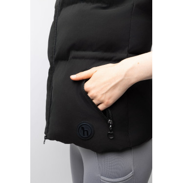 Chaleco acolchado sin mangas Horze Oona Negro caviar
