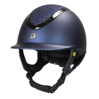 Casco EQ3 Pardus Smooth Top con ruleta Back on Track Azul con purpurina