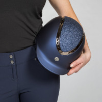 Casco EQ3 Pardus Smooth Top con ruleta Back on Track Azul con purpurina