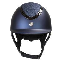 Casco EQ3 Pardus Smooth Top con ruleta Back on Track Azul con purpurina