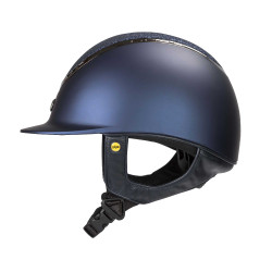 Casco EQ3 Pardus Smooth Top con ruleta Back on Track Azul con purpurina Casco EQ3 Pardus Smooth Top con ruleta Back on Track Azul con purpurina