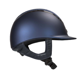 Casco EQ3 Pardus Smooth Top con ruleta Back on Track Azul con purpurina Casco EQ3 Pardus Smooth Top con ruleta Back on Track Azul con purpurina