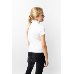Camisa de Manga Corta con Volantes deConcurso para Niños Christel Horze Blanco Camisa de Manga Corta con Volantes deConcurso para Niños Christel Horze Blanco