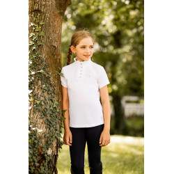 Camisa de Manga Corta con Volantes deConcurso para Niños Christel Horze Blanco Camisa de Manga Corta con Volantes deConcurso para Niños Christel Horze Blanco