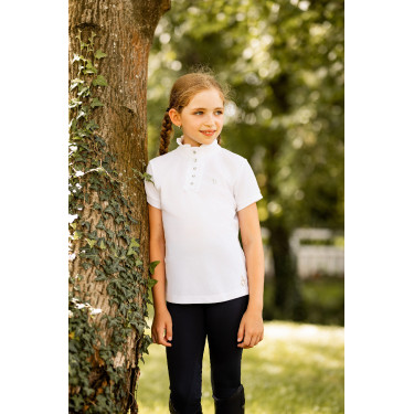 Camisa de Manga Corta con Volantes deConcurso para Niños Christel Horze Camisa de Manga Corta con Volantes deConcurso para Niños Christel Horze