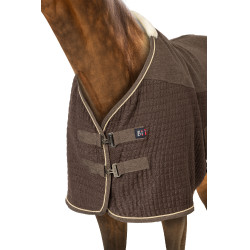 Manta secante B Vertigo High Altitude en mezcla de lana Marrón barro Beige