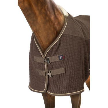 Manta secante B Vertigo High Altitude en mezcla de lana Marrón barro Beige