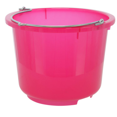 Cubo de cuadra 12l Kerbl Rosa transparente