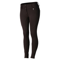 Pantalón de equitación térmico full grip Horze Rhea infantil con bolsillos traseros Marrón oscuro Marr&amp;amp;amp;oacute;n