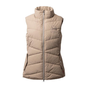 Chaleco de equitación acolchado B Vertigo Cordelia Marrón barro Beige