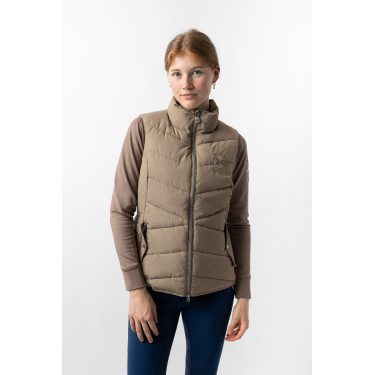 Chaleco de equitación acolchado B Vertigo Cordelia Marrón barro Beige