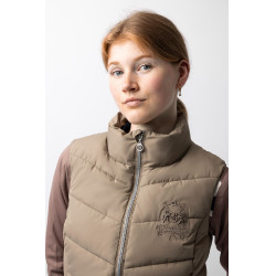 Chaleco de equitación acolchado B Vertigo Cordelia Marrón barro Beige