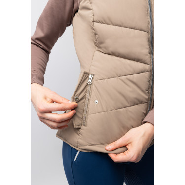Chaleco de equitación acolchado B Vertigo Cordelia Marrón barro Beige