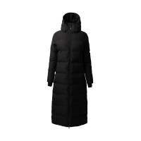 Abrigo largo acolchado para mujer Paloma Horze Negro caviar