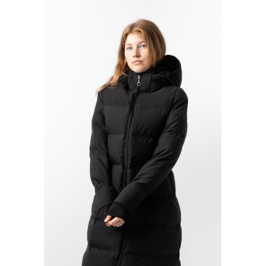 Abrigo largo acolchado para mujer Paloma Horze Negro caviar Abrigo largo acolchado para mujer Paloma Horze Negro caviar